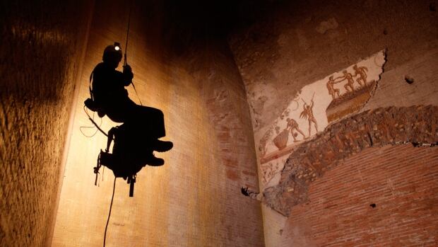 The Harvest Mosaic from Emperor Nero's buried Domus Aurea or Golden Palace.