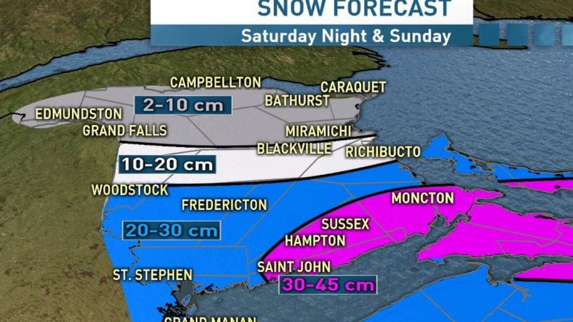 New Brunswick weather Blizzard is on the way this weekend New Brunswick CBC News