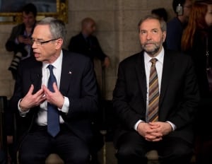 Joe Oliver and Tom Mulcair