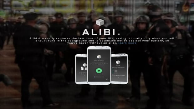 Alibi was developed after an experience co-founder Ryan Saleh had when he was pulled over by police.