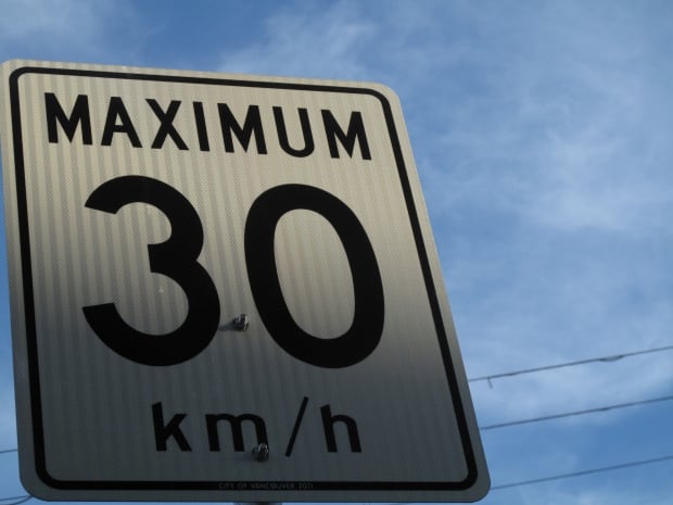 Speed limits Rossland 30 km/h