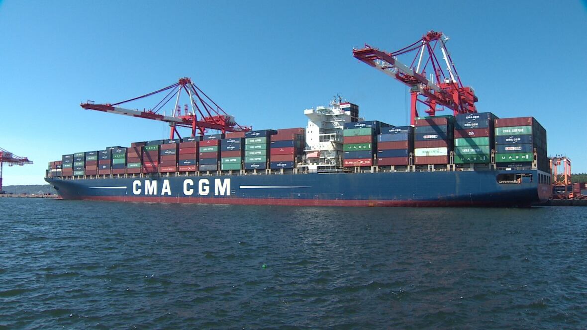 Halifax port hosts large container ship Nova Scotia CBC News Halifax port hosts large container ship Nova Scotia CBC News