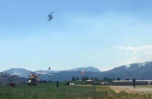 Drone grounds Oliver fire crews