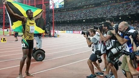 Jamaican great Usain Bolt left the world track and field championships with three more gold medals, ending any suspicions about his dominance. usain-bolt