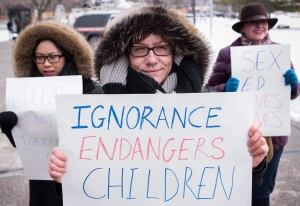 Sex education, Ontario protests