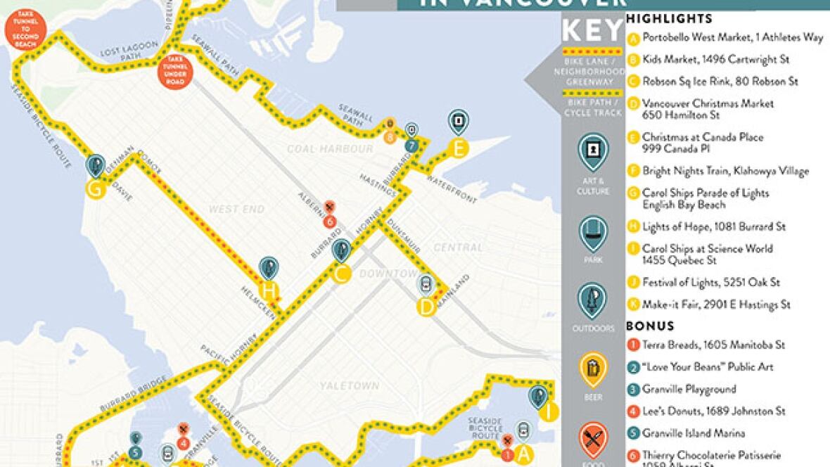 christmas lights bike route british columbia cbc news christmas lights bike route british columbia cbc news