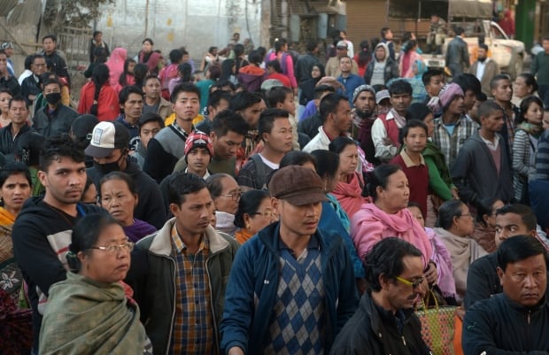 India earthquake traders market Imphal