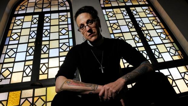 Nadia Bolz-Weber inside St. Thomas Episcopal Church in Denver, Colorado