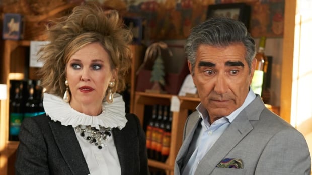 Catherine O'Hara and Eugene Levy in Season One of Schitt's Creek