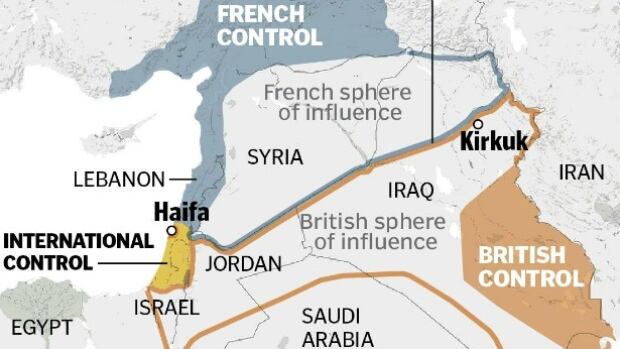 Sykes-Picot Map, 1916