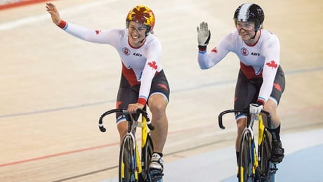 Canadian track cyclists Kate O'Brien, right, and Monique Sullivan guaranteed Canada a Rio spot in the team sprint event after beating their Continental rivals (Colombia and Venezuela) at the world championships. obrien-sullivan