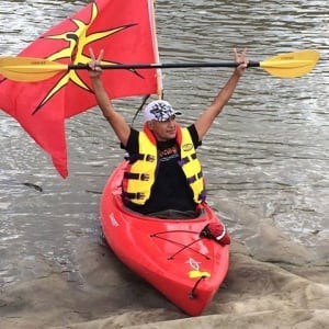 Keith LaRiviere at Paddle for the Peace protest