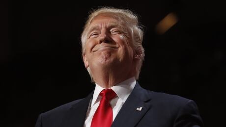 Republican U.S. presidential nominee Donald Trump reacts at the end of his acceptance speech at the end of the final sessionof the Republican National Convention in Cleveland, Ohio. USA-ELECTION/REPUBLICANS