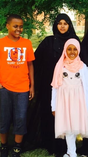 Faiza Dirir & her children