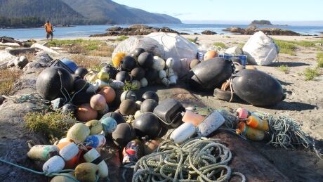 This pile of debris was collected from just 250 metres of beach on the north side of Brooks Peninsula. Beach garbage