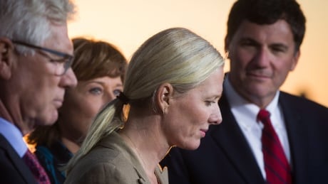 Environment Minister Catherine McKenna, centre, takes questions after the federal government announced approval of the Pacific NorthWest LNG project for B.C.'s Coast on Tuesday Sept. 27, 2016. Pacific Northwest LNG 20160927