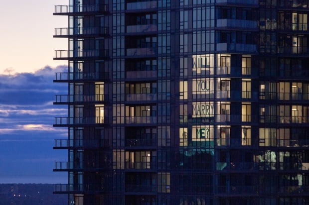 Proposal in a Toronto window 1