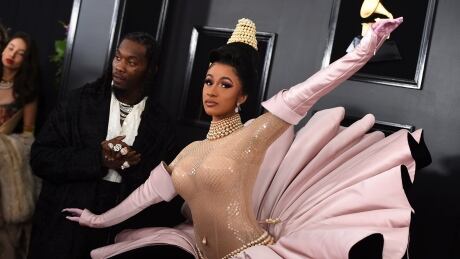 Offset, left, and Cardi B arrive at the 61st annual Grammy Awards at the Staples Center on Sunday, Feb. 10, 2019, in Los Angeles. 61st Annual Grammy Awards - Arrivals