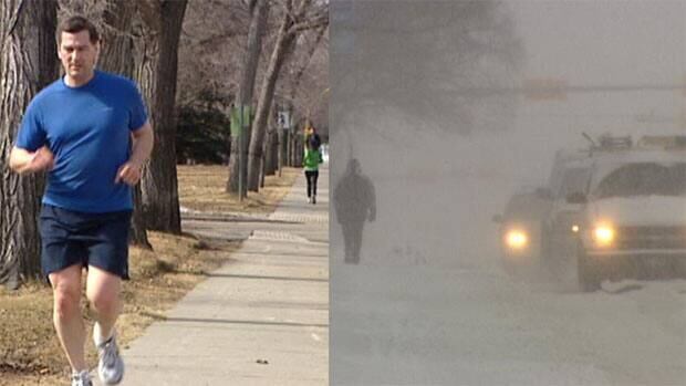 Can you tell which weather picture is from March 15, 2013 and which is from exactly one year ago?