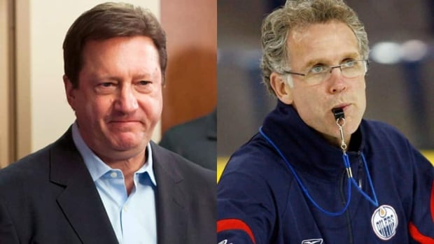 The Edmonton Oilers officially severed ties with Steve Tambellini, left, on Monday, and named Craig MacTavish, right, as his successor.