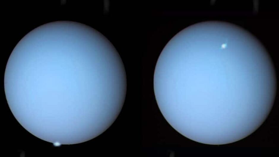 Uranus S Weird Auroras Captured By Hubble Cbc News Uranus S Weird Auroras Captured By Hubble Cbc News
