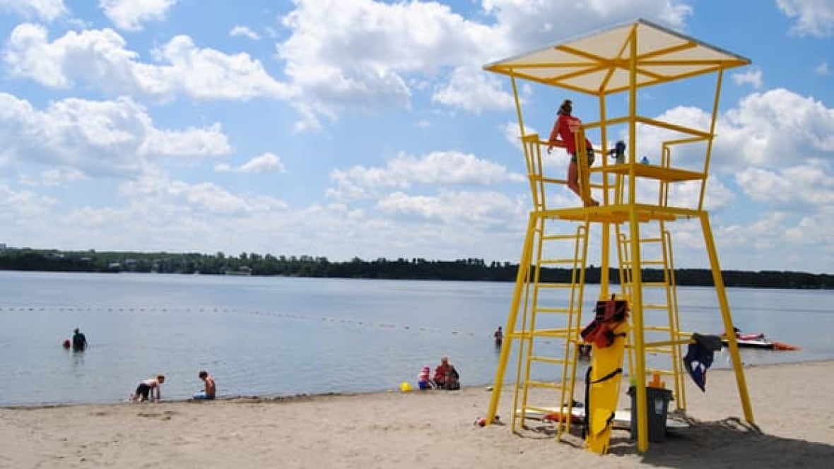 Lifeguard tower on the beach.