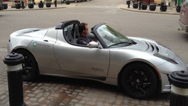 Electric car fill up station opens in Saskatoon | CBC News