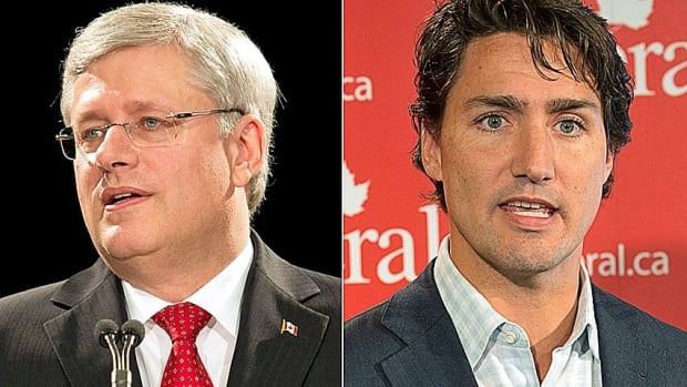 Stephen Harper and Justin Trudeau