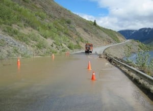 Washout at Yukon-B.C. border