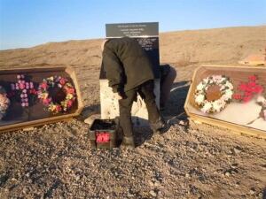 Memorial and man