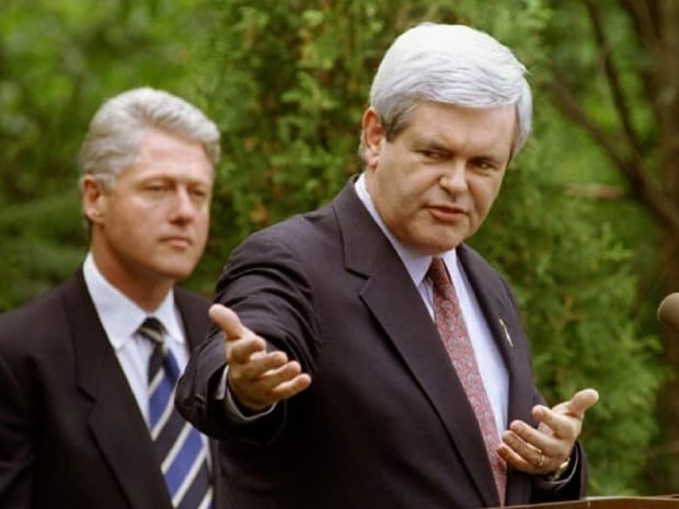 Newt Gingrich and Bill Clinton