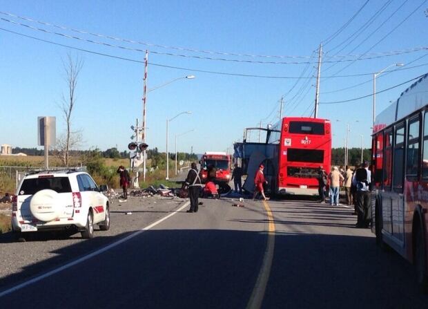 Oc Transpo bus crash train