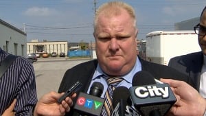 Mayor Rob Ford speaks to reporters on Sept. 19, 2013