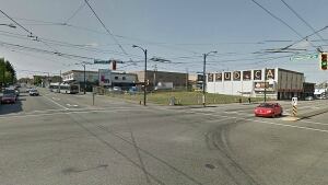 Bus stop at Commercial and Broadway