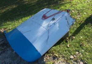 Broken float plane wing