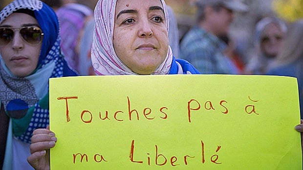 Quebec values protest