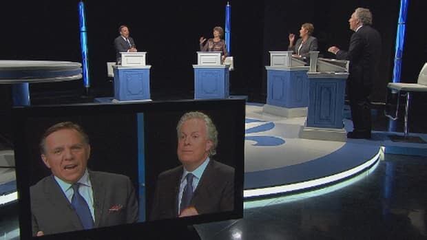 The leaders of Quebec's four leading parties faced off in their first televised debate of the campaign.