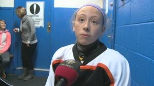 Western Labrador hockey player Jessie Reccord
