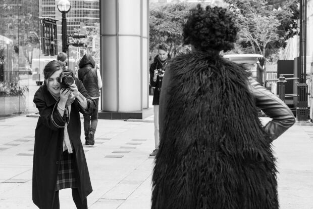Fashion Week shooting on the street