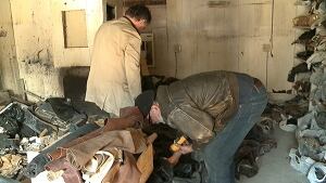 Burned shoe repair shop