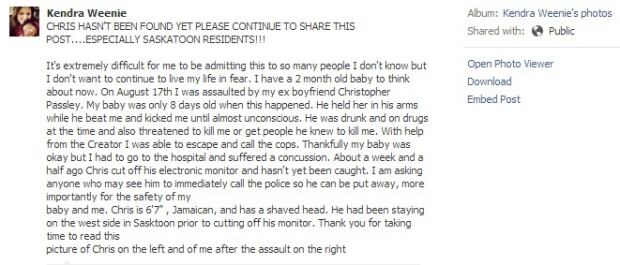 Kendra Weenie Facebook post 3