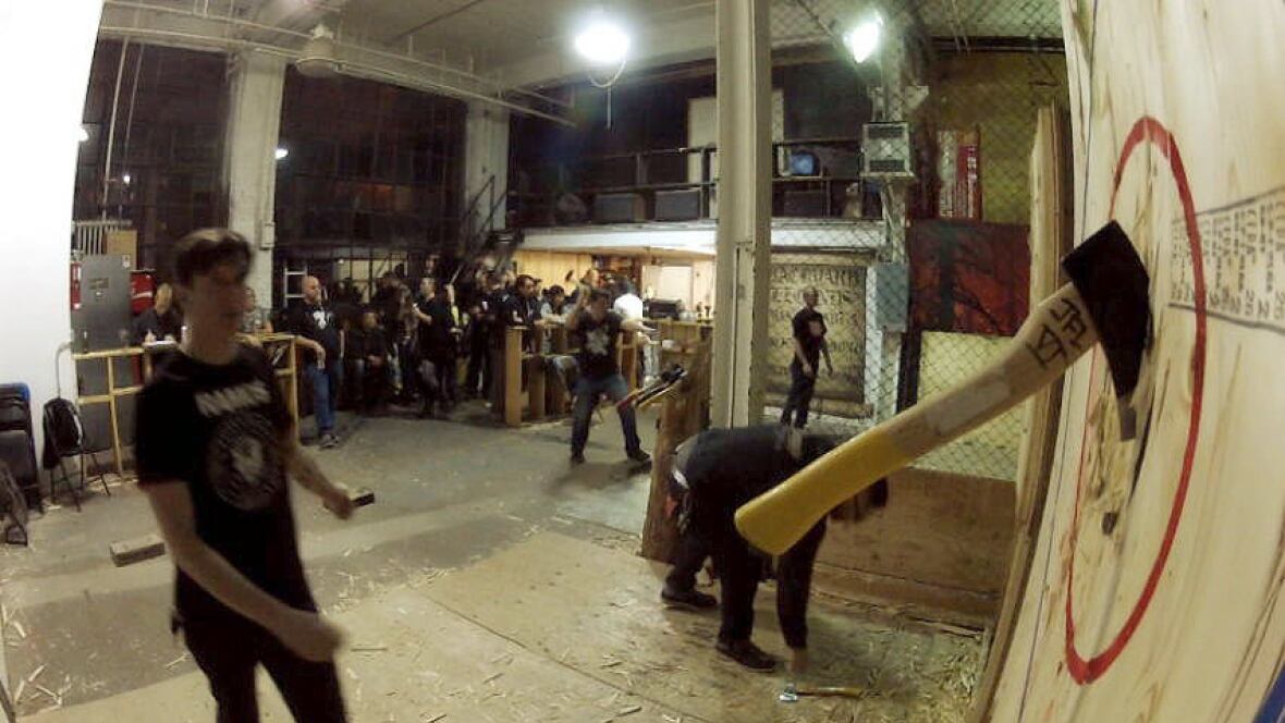 Axethrowing league taking aim in Toronto Canada CBC News