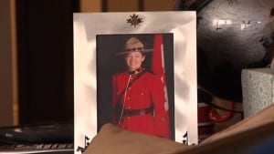 Kristine Lacelle in RCMP uniform