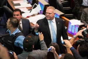 Doug Ford heads into council chambers