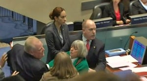 Collision in council chambers