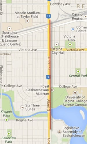 Grey Cup Parade Map