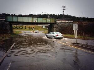 Flooded underpass