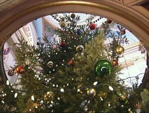 Christmas tree - B.C. legislature rotunda