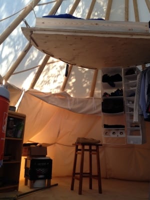 Teepee interior