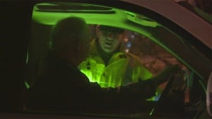 Police speak to driver at roadblock